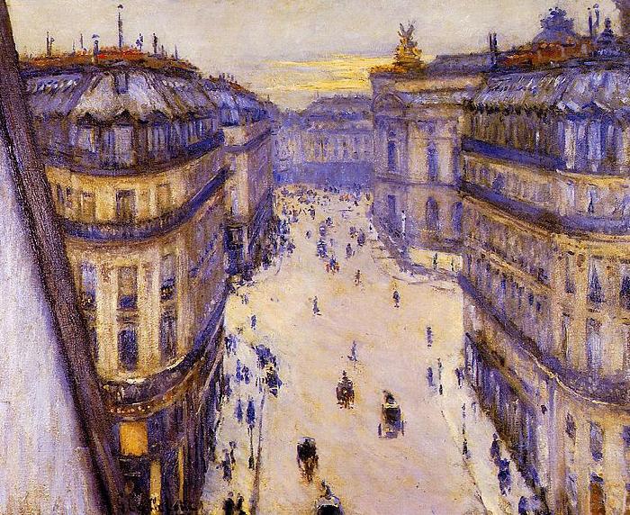 Gustave Caillebotte Rue Halevy, vue d'un sixieme etage oil painting picture